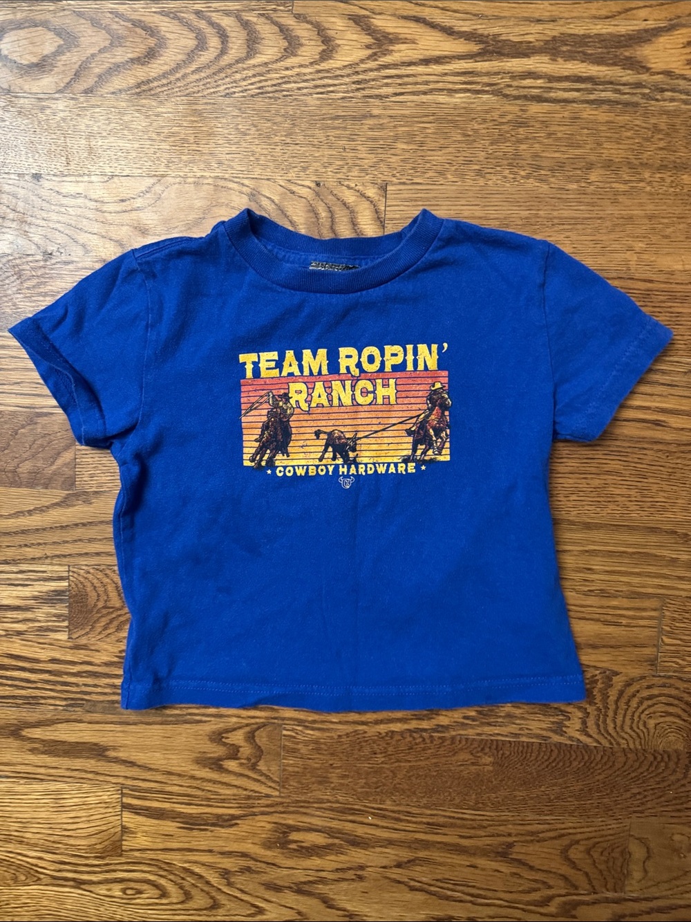 Cowboy Hardware “Team Ropin Ranch” Blue Tee size 4